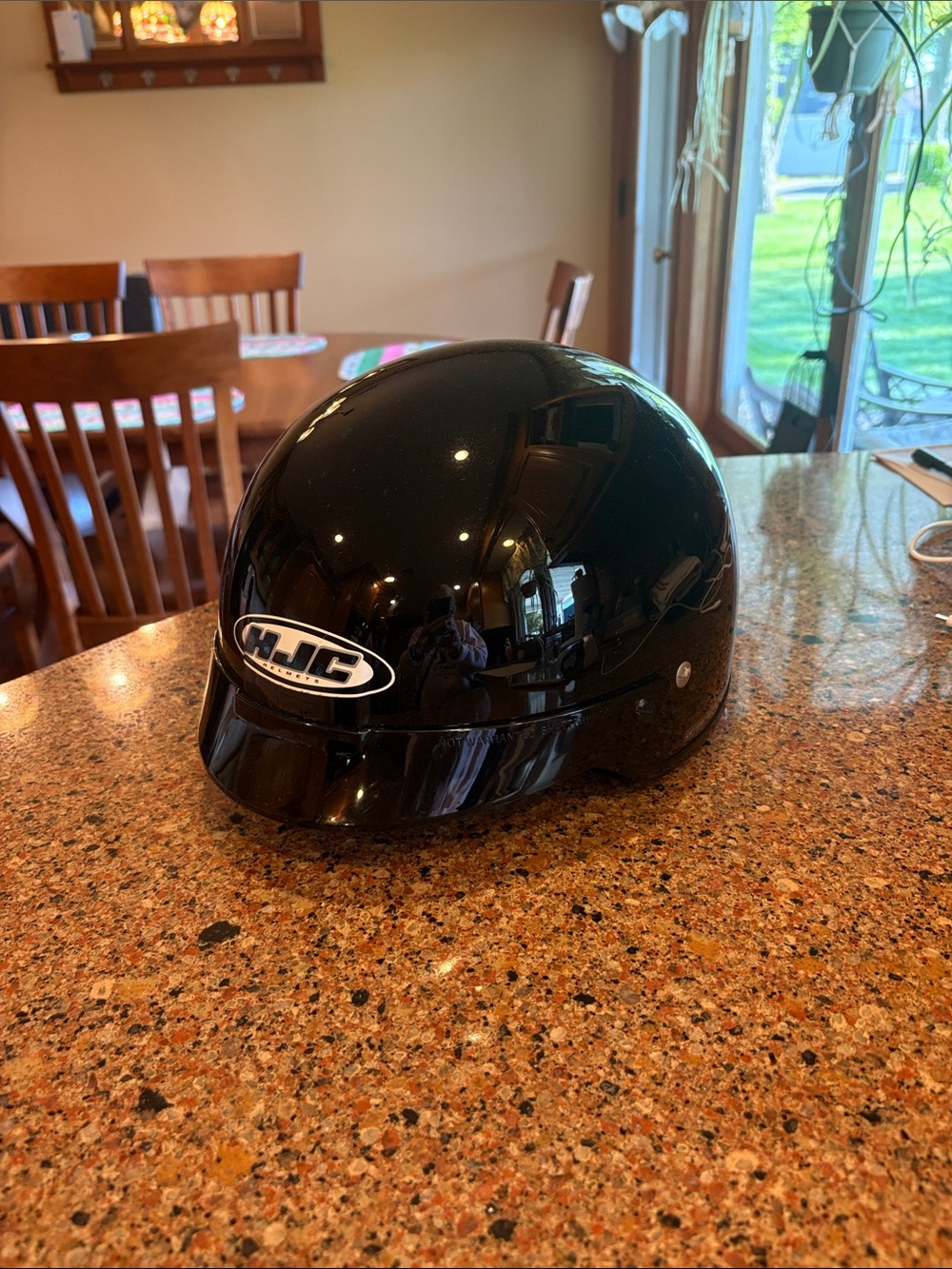 HJC Glossy Black Motorcycle Helmet